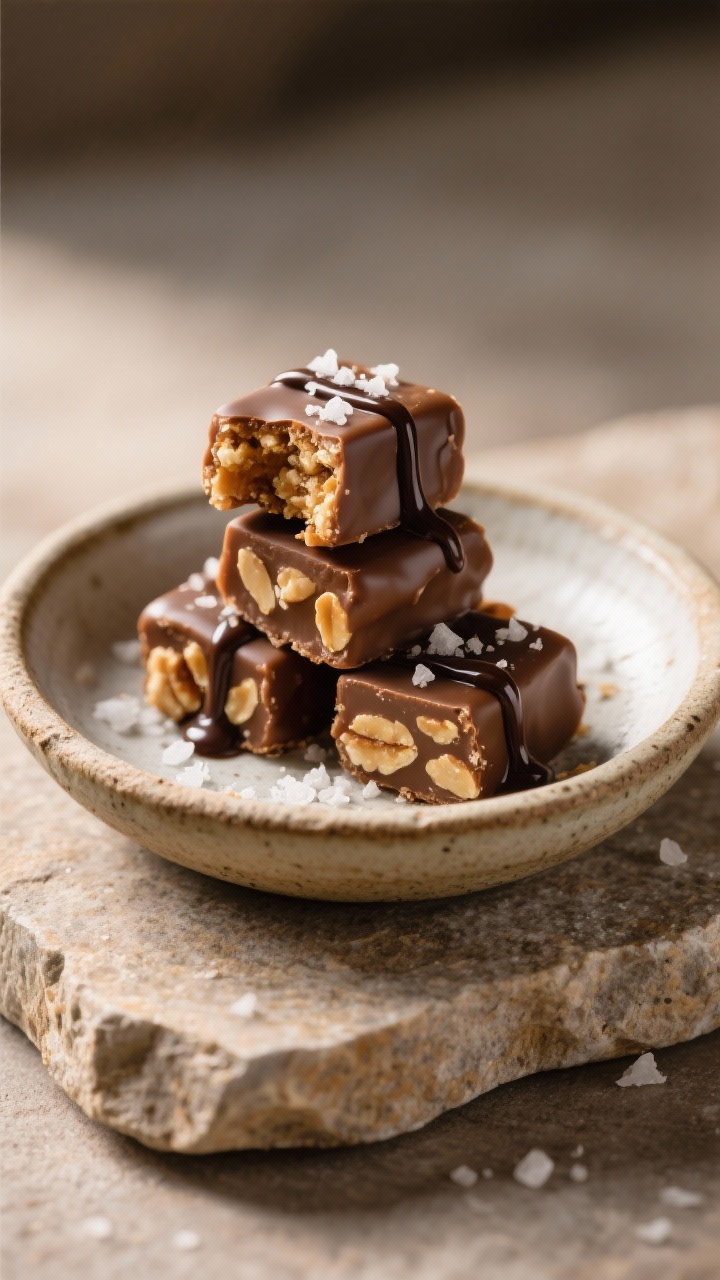 Final dish presentation: Restaurant-quality plate of Maple Nut Goodies stacked in a small rustic bow