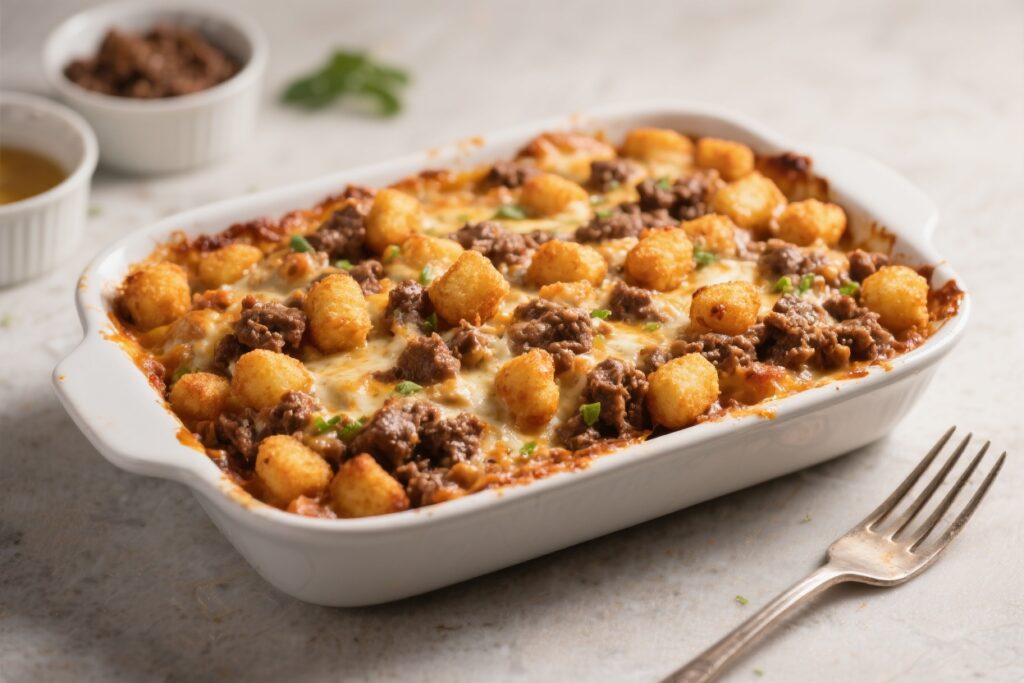 Easy Beef Tater Tot Casserole Everyone Loves – A Cozy Weeknight Favorite