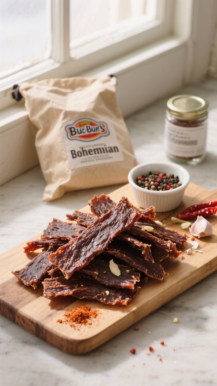 Final dish presentation: Beautifully styled serving board with a generous pile of Buc-ee’s-style B